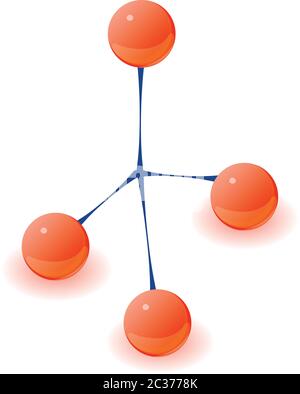 Structure molecule icon, isometric style Stock Vector