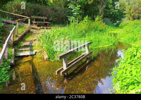 water-treading basin on a small creek Stock Photo - Alamy