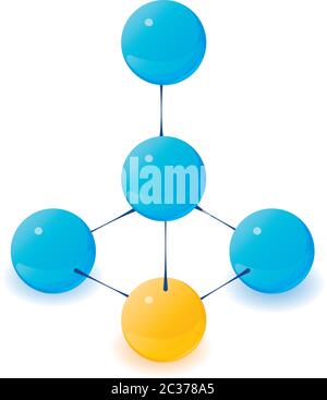 Chemistry molecule icon, isometric style Stock Vector