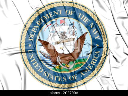 3D Seal of the United States Department of the Navy. 3D Illustration. Stock Photo