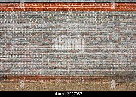 Big wall made from old style bricks Stock Photo