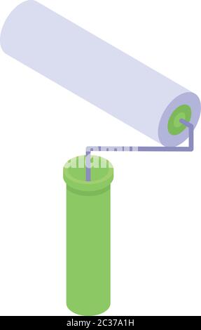Industrial climber roller icon, isometric style Stock Vector