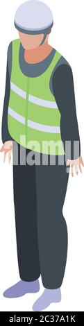 Industrial climber icon, isometric style Stock Vector