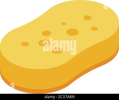 Washing sponge icon, isometric style Stock Vector