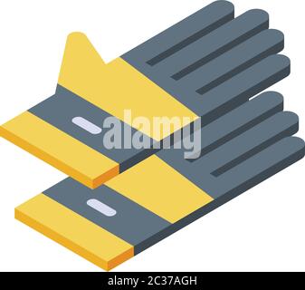 Climber gloves icon, isometric style Stock Vector