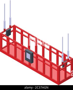 Industrial climber lift icon, isometric style Stock Vector