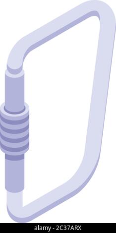 Climber carabine icon, isometric style Stock Vector