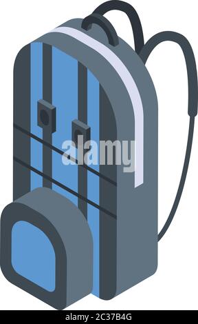 Climber backpack icon, isometric style Stock Vector