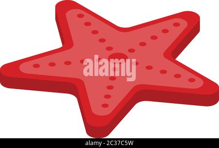 Sea star icon, isometric style Stock Vector
