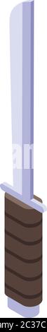 Pirate knife icon, isometric style Stock Vector