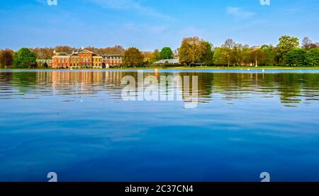 Kensington Palace gardens on a spring morning located in Central London, UK