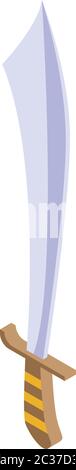 Pirate sword icon, isometric style Stock Vector