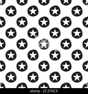 Seamless pattern with stars in circles Stock Vector