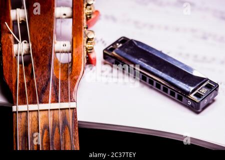 Harmonica Musical Instrument Stock Photos and Images - 123RF