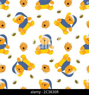 Winnie-the-pooh seamless pattern. Toys 