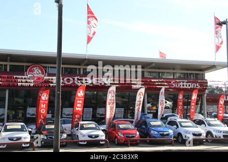 Holden Suttons car dealership at 112 Parramatta Road, Homebush, western Sydney. Stock Photo