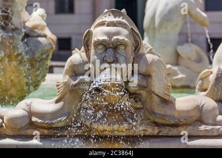 Fountain in Piazza Navona - Rome Italy Stock Photo