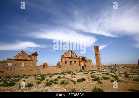 Ruins of University at Harran. It was one of main Ayyubid buildings of city, built in classical revival style.Sanliurfa,Turkey. Stock Photo