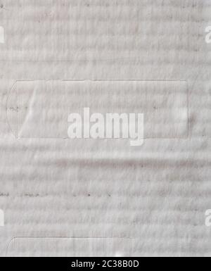 white corrugated cardboard texture useful as a background Stock Photo