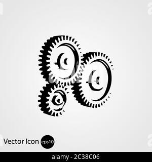 pinion gear icon. Vector illustration pinion gear icon. Vector illustration Stock Vector