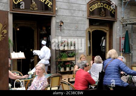 Terrace of Cibreo Caffe, via Andrea del Verrocchio, Florence, Italy Stock Photo