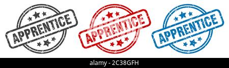 apprentice stamp. apprentice round isolated sign. apprentice label set Stock Vector