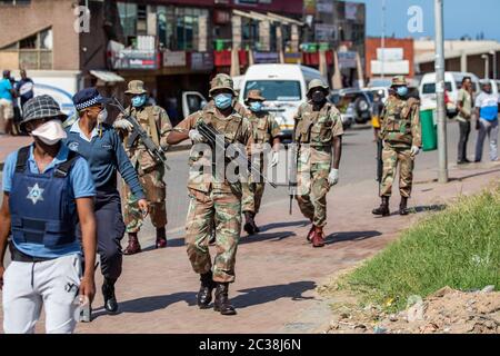 South African military patrol Durban in South Africa Stock Photo