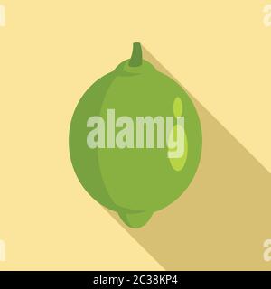 Mexican lime icon. Flat illustration of mexican lime vector icon for web design Stock Vector