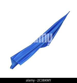 Flying piece of cloth. 3d illustration isolated on white background ...