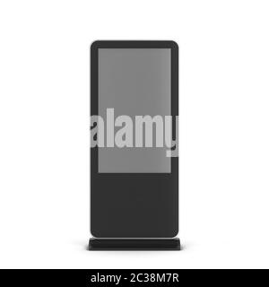 Digital screen display stand. 3d illustration isolated on white background Stock Photo