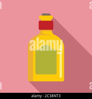Mexican drink bottle icon. Flat illustration of mexican drink bottle vector icon for web design Stock Vector