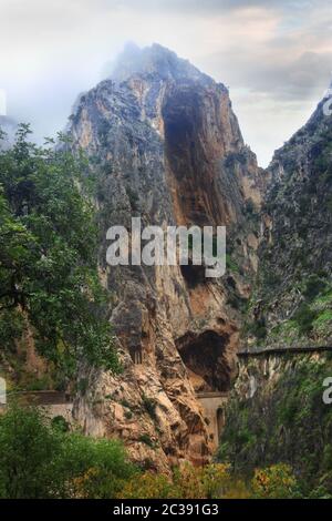Royal trail in Spanish mountains Stock Photo
