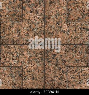 Red Marble or Granite. Seamless Tileable Texture with Geometric Pattern. Stock Photo