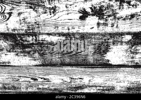 Natural wood wall texture isolated on white background. Seamless pattern Grunge effect Old vintage style illustrations Stock Vector