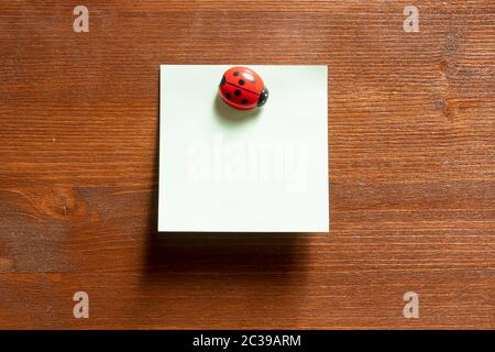 a blank colored memo sheet Stock Photo