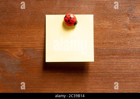 a blank colored memo sheet Stock Photo