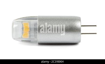 Modern G4 led bulb isolated on white background with clipping path Stock Photo