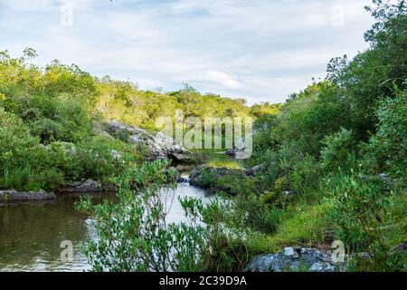 Natural park in the mountains of Villa Serrana, incredibly beautiful place Stock Photo