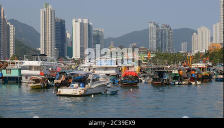 Aberdeen, Hong Kong 12 May 2019: Hong Kong fishing harbor port Stock Photo