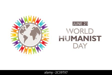 creative vector illustration of world humanist day poster Stock Vector