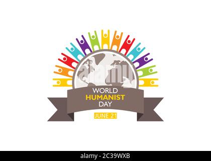 creative vector illustration of world humanist day poster Stock Vector