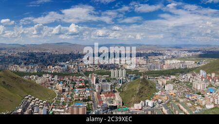 Panorama view of Ulaanbaatar Mongolia Stock Photo