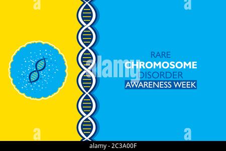 creative vector illustration of rare chromosome disorder awareness week concept poster design Stock Vector