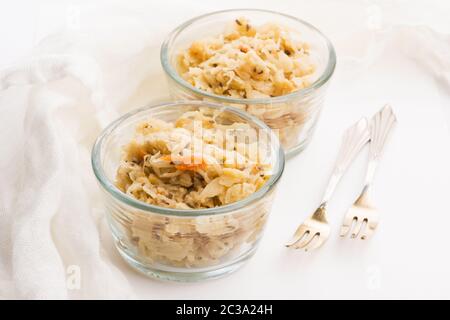 Traditional polish peas with cabbage Stock Photo