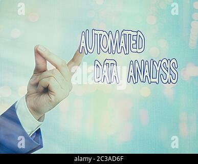 Handwriting text Automated Data Analysis. Conceptual photo Artificial intelligence and deep learning technology Stock Photo