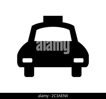 taxi icon illustrated in vector on white background Stock Photo