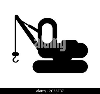 crane icon illustrated in vector on white background Stock Photo