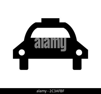 taxi icon illustrated in vector on white background Stock Photo