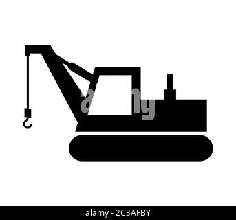 crane icon illustrated in vector on white background Stock Photo