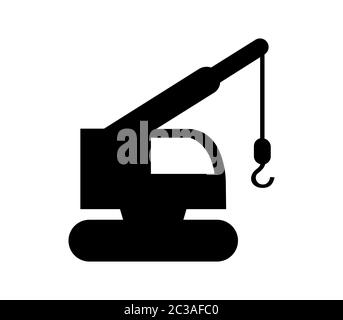 crane icon illustrated in vector on white background Stock Photo